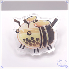 Load image into Gallery viewer, Boba Bee Charm / Pin / Sticker