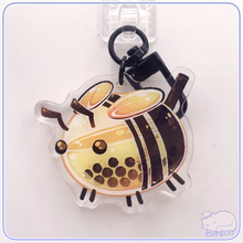 Load image into Gallery viewer, Boba Bee Charm / Pin / Sticker