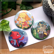 Load image into Gallery viewer, Animal Crossing Pinback Buttons