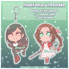 Load image into Gallery viewer, FF7 Tifa &amp; Aerith Charms
