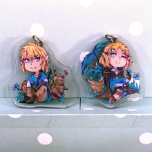 Load image into Gallery viewer, BOTW Zelda &amp; Link Charms
