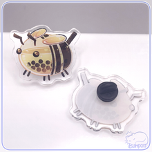 Load image into Gallery viewer, Boba Bee Charm / Pin / Sticker
